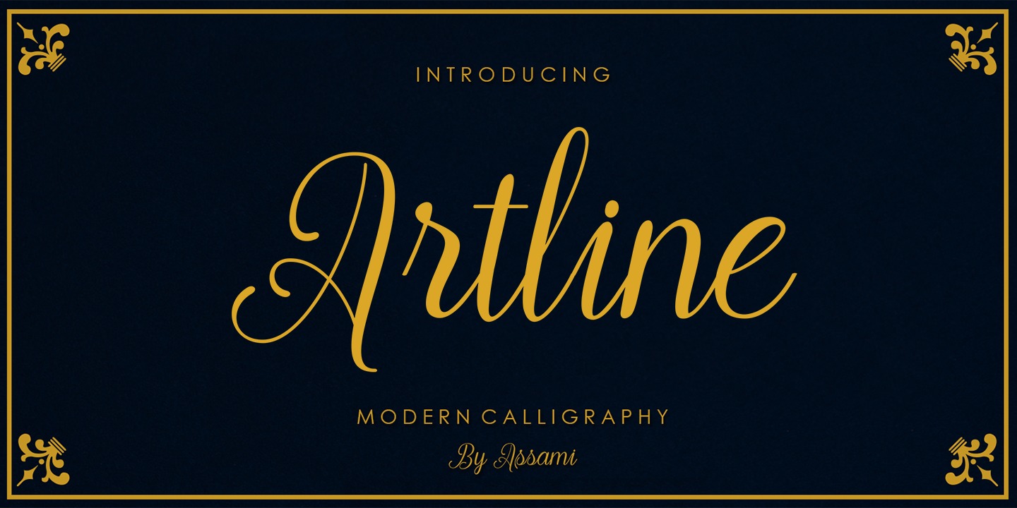 Artline Font preview